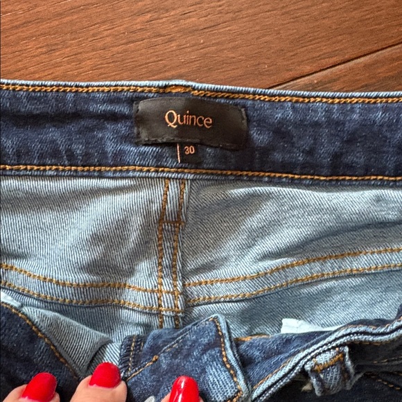 Quince Women's Bella Wide-Leg Stretch Dark Indigo Jeans - Picture 2 of 5